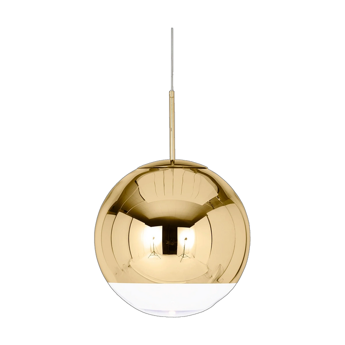 Mirror Ball 16in Pendant, Gold Polished Polycarbonate by Tom Dixon