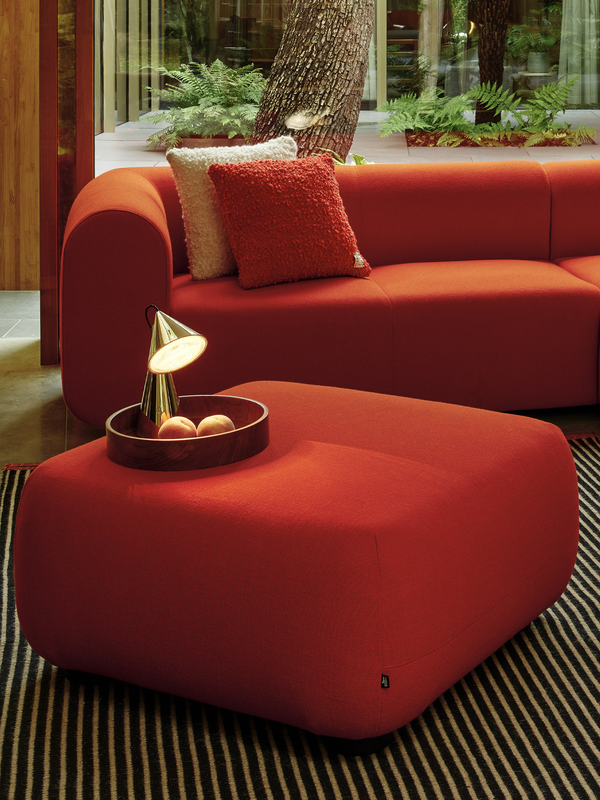 Tom Dixon PLUMP sofa and ottoman lifestyle