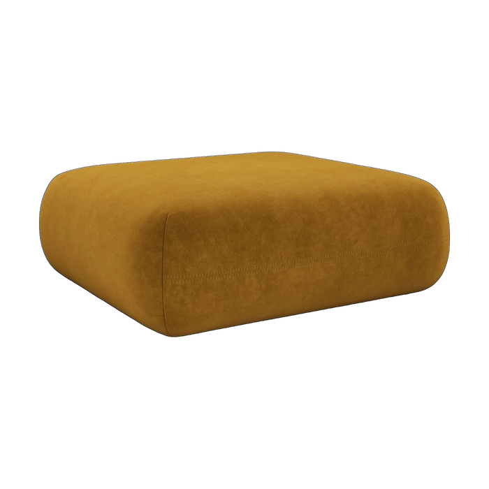 Tom Dixon Plump Ottoman in Gold Royal Velvet