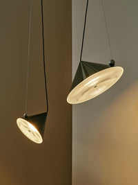 Tom Dixon Pose Small and Large Pendants in High-Gloss Kelp