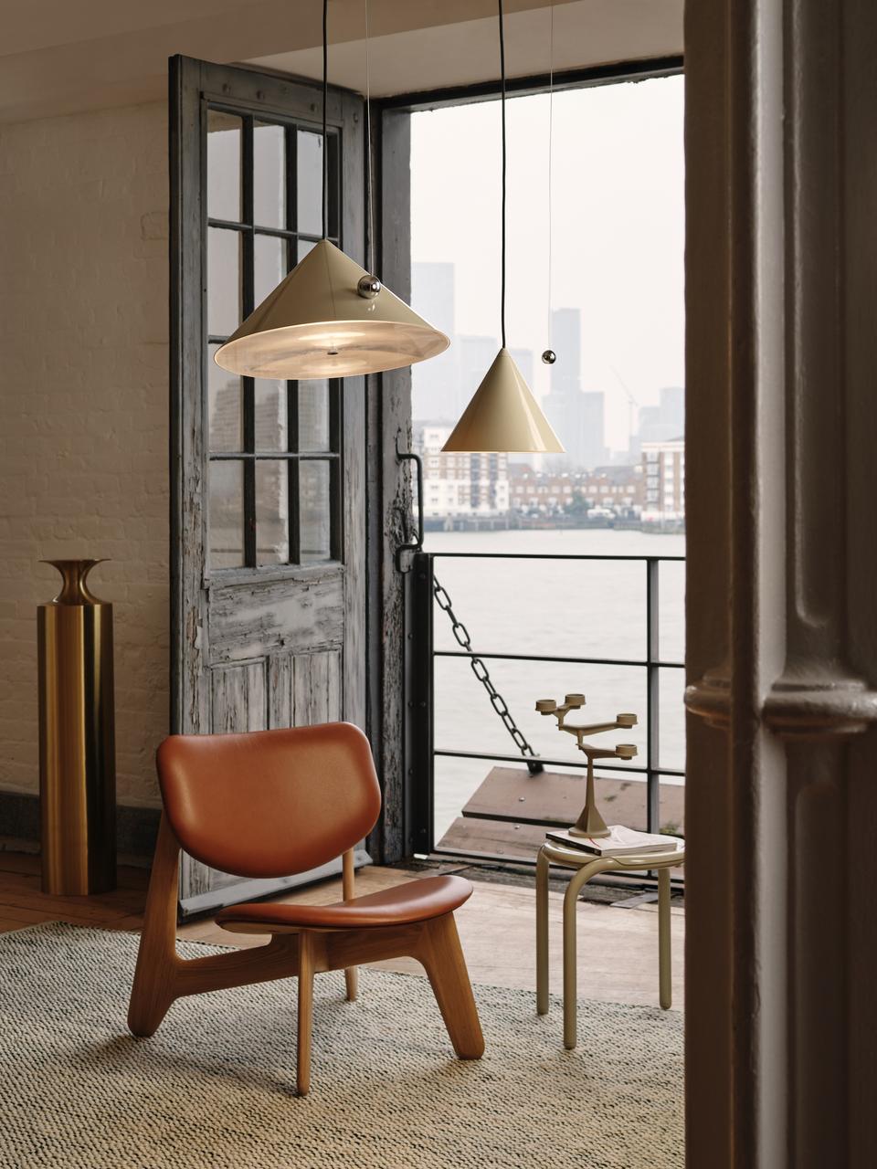 Tom Dixon Pose Pendants in High-Gloss Putty in a modern loft