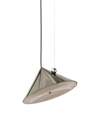 Tom Dixon Pose Large Pendant in High-Gloss Kelp, angled studio view