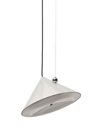 Tom Dixon Pose Large Pendant in High-Gloss Putty, angled studio view