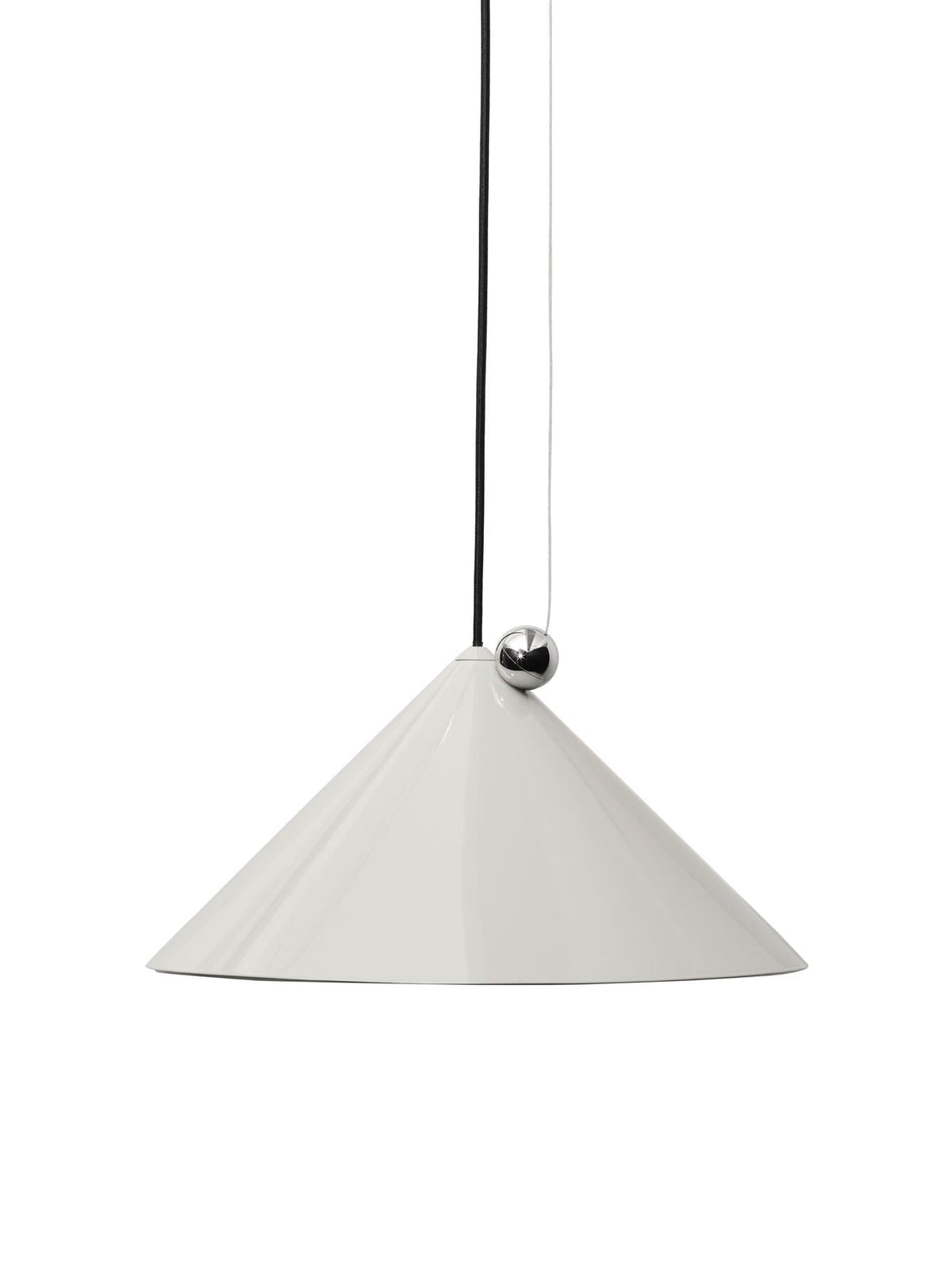 Tom Dixon Pose Large Pendant in High-Gloss Putty, front studio view