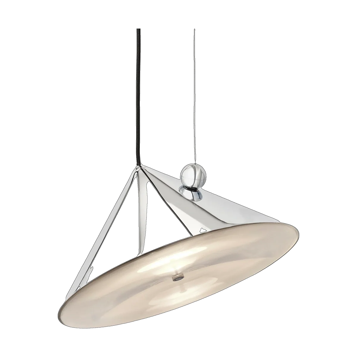 Pose Large Pendant, Polished Silver by Tom Dixon