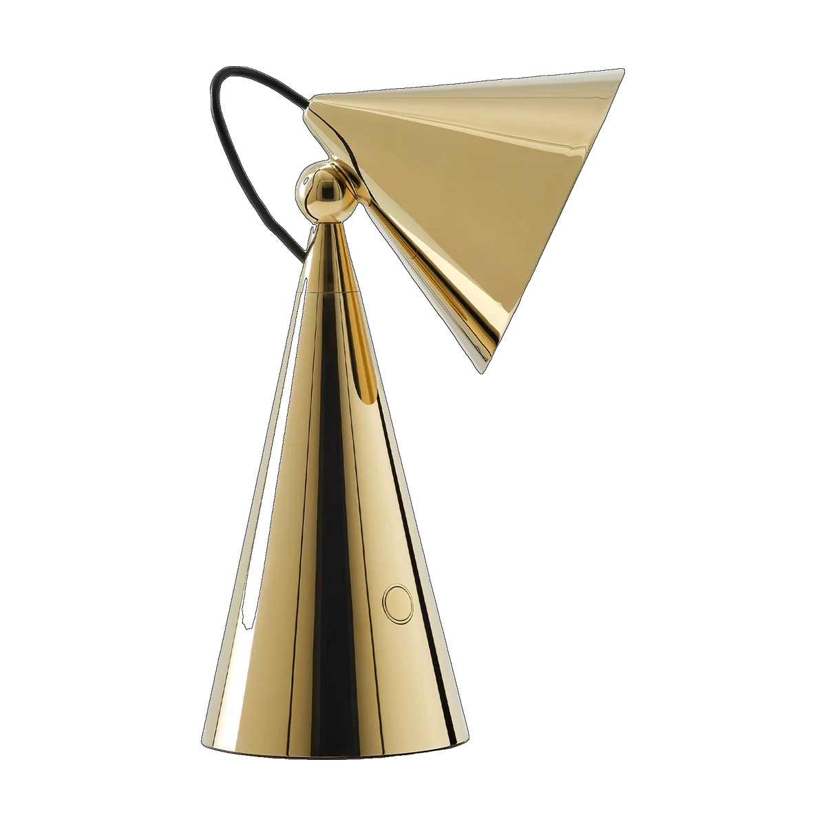 Pose Portable Light in Polished Gold by Tom Dixon