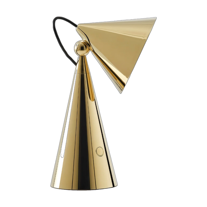 Pose Portable Light in Polished Gold by Tom Dixon