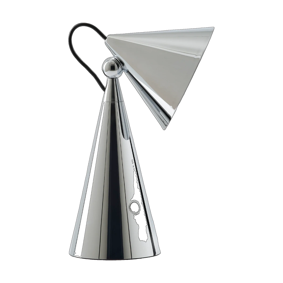 Pose Portable Light in Polished Silver by Tom Dixon
