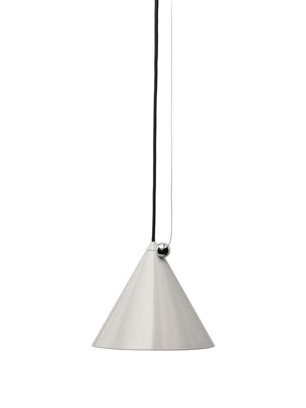 Tom Dixon Pose Small Pendant in High-Gloss Putty, front studio view