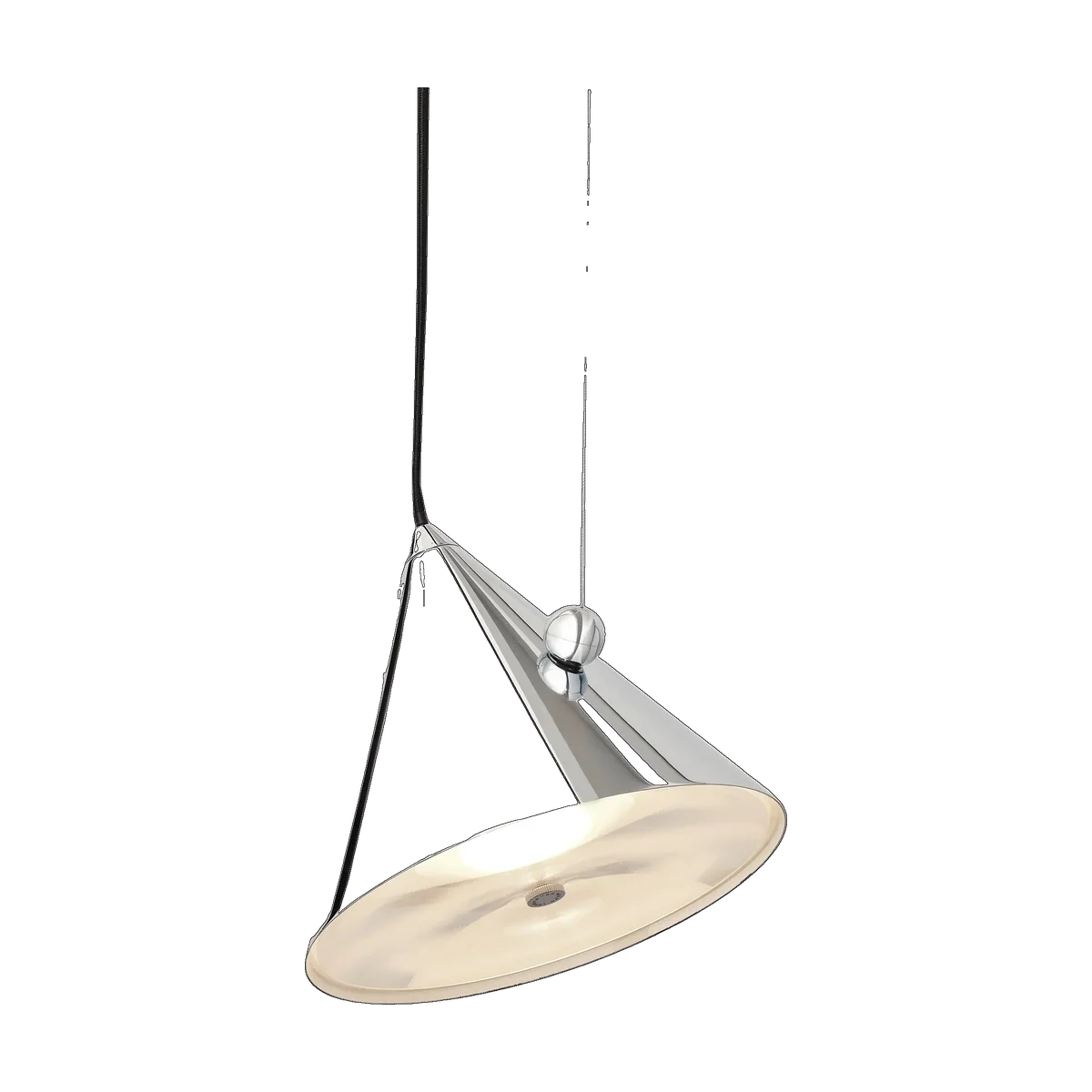 Pose Small Pendant in Polished Silver by Tom Dixon