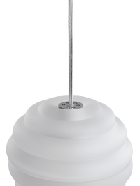 Tom Dixon Press Mini Sphere Pendant frosted pressed glass top detail