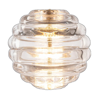 Press Mini Sphere Pendant, Clear Pressed Glass by Tom Dixon