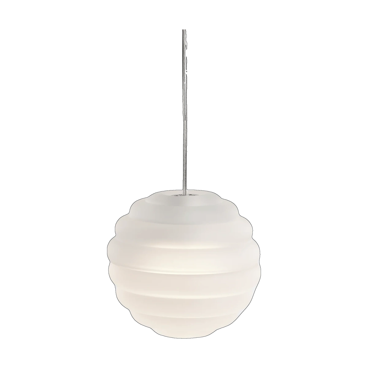 Press Mini Sphere Pendant, Frosted Pressed Glass by Tom Dixon