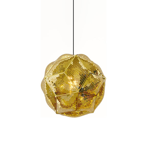 Tom Dixon Puff Pendant in brass, studio view