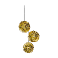 Puff Trio-Round Pendant System, Brass Stainless Steel by Tom Dixon