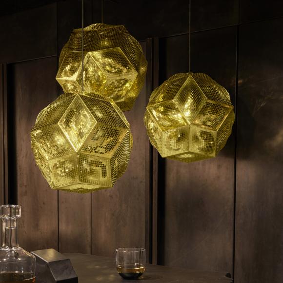 Tom Dixon Puff Trio-Round Pendant System in a modern interior
