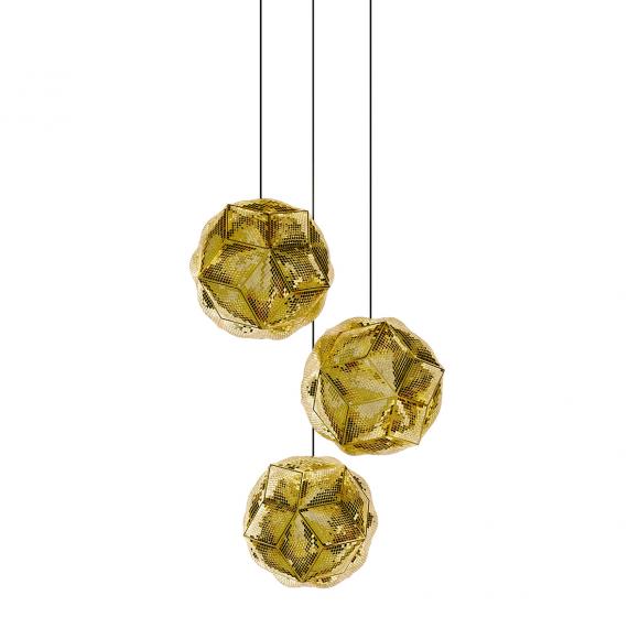 Tom Dixon Puff Trio-Round Pendant System in brass