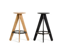 Tom Dixon Slab Bar Stool Natural Brushed Oak lifestyle image