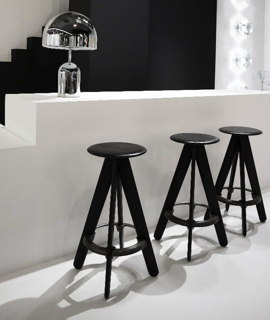 Tom Dixon Slab Bar Stool Natural Brushed Oak lifestyle image
