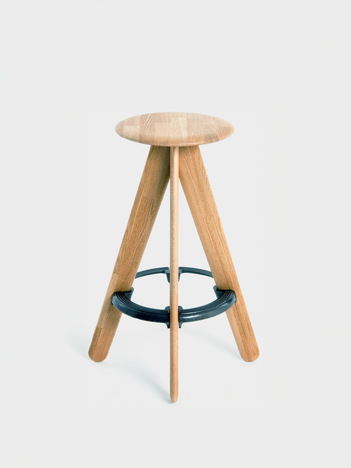 Slab Bar Stool Natural Brushed Oak official image