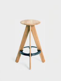 Slab Bar Stool Natural Brushed Oak official image