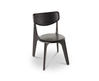 Tom Dixon Slab Dining Chair Black Brushed Oak angle