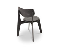 Tom Dixon Slab Dining Chair Black Brushed Oak back angle