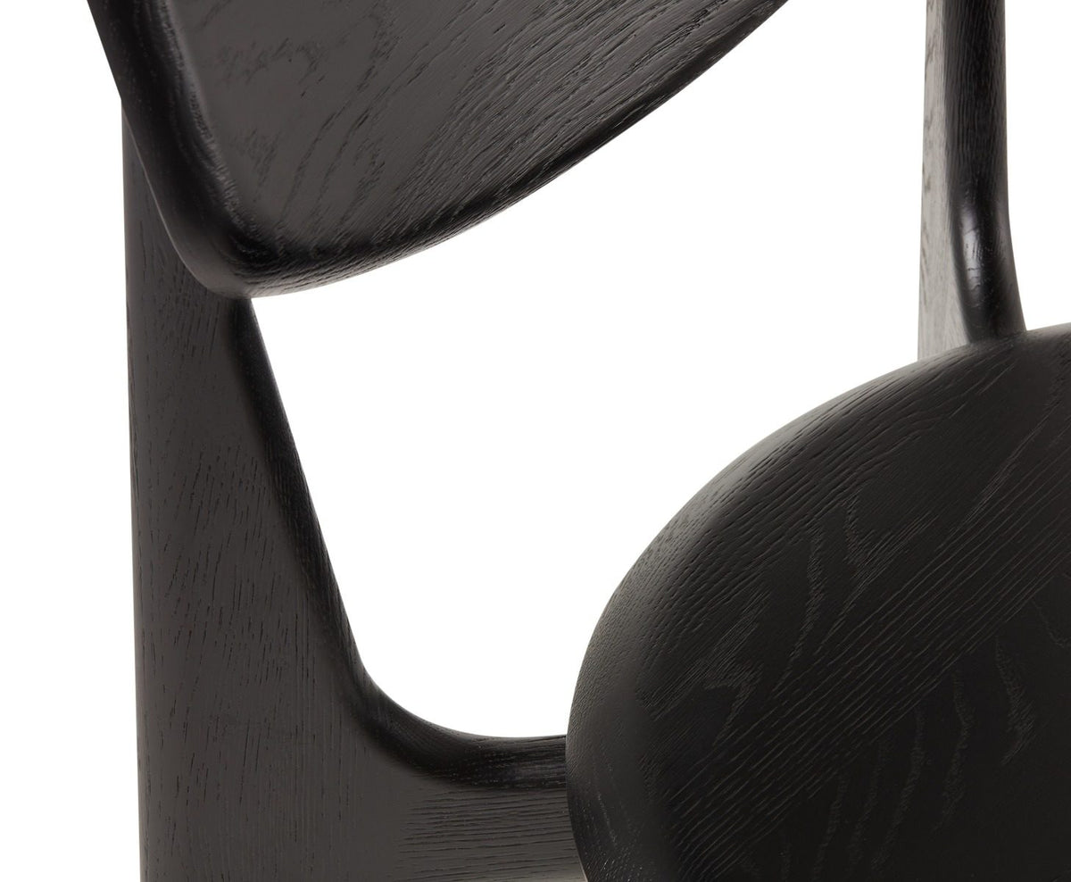 Tom Dixon Slab Dining Chair Black Brushed Oak detail