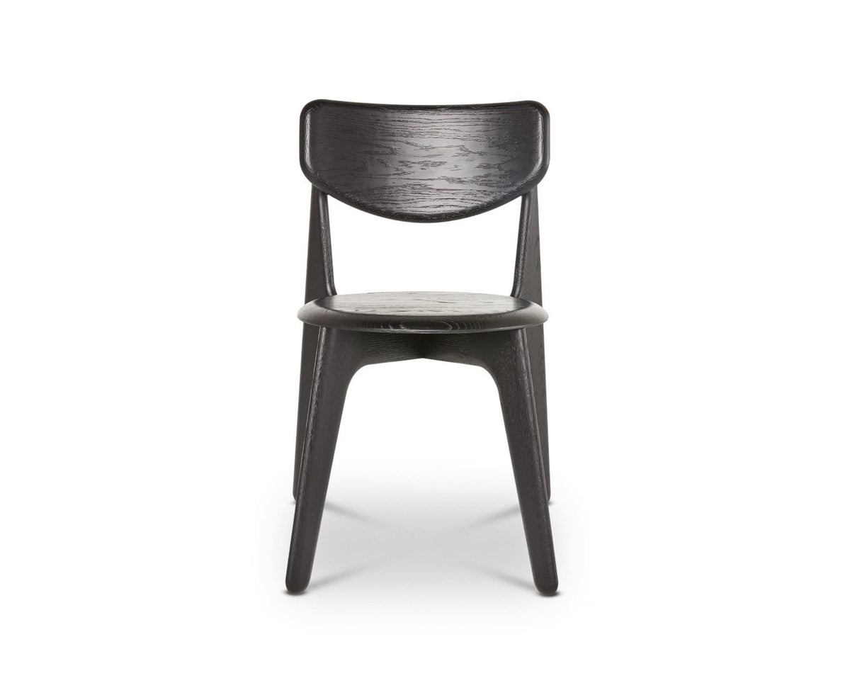 Tom Dixon Slab Dining Chair Black Brushed Oak front
