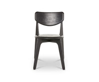 Tom Dixon Slab Dining Chair Black Brushed Oak front