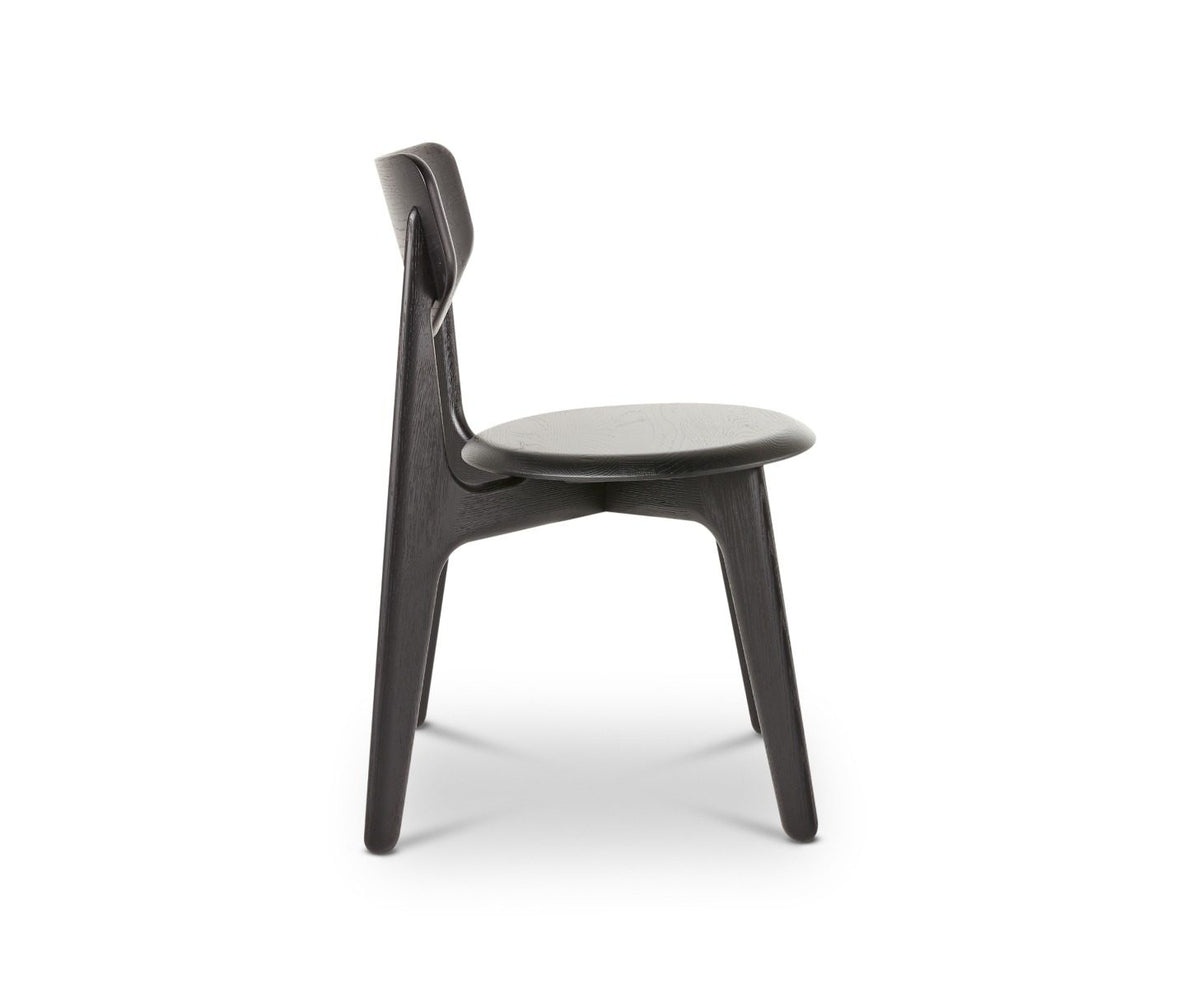 Tom Dixon Slab Dining Chair Black Brushed Oak side