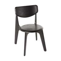 Slab Dining Chair Black Brushed Oak