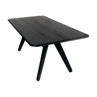 Tom Dixon Slab Large Dining Table Black Brushed Oak