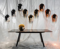Tom Dixon Slab Large Dining Table Black Brushed Oak in a modern interior