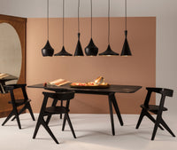 Tom Dixon Slab Dining Chair Black Brushed Oak lifestyle image