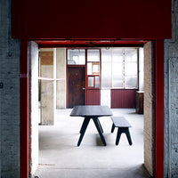 Tom Dixon Slab Large Dining Table Black Brushed Oak in a modern interior