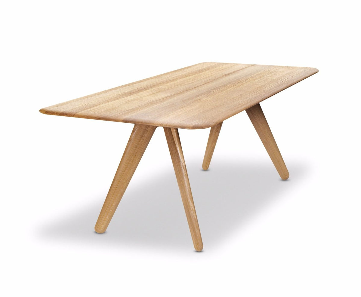Tom Dixon Slab Large Dining Table Natural Brushed Oak in a modern interior
