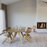 Tom Dixon Slab Dining Chair Natural Brushed Oak lifestyle image