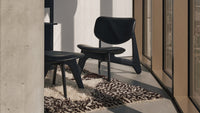 Slab Lounge Chair Black Brushed Oak lifestyle interior