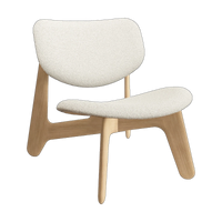 Tom Dixon Slab Natural Wood Lounge Chair Natural Kvadrat Elle Boucle