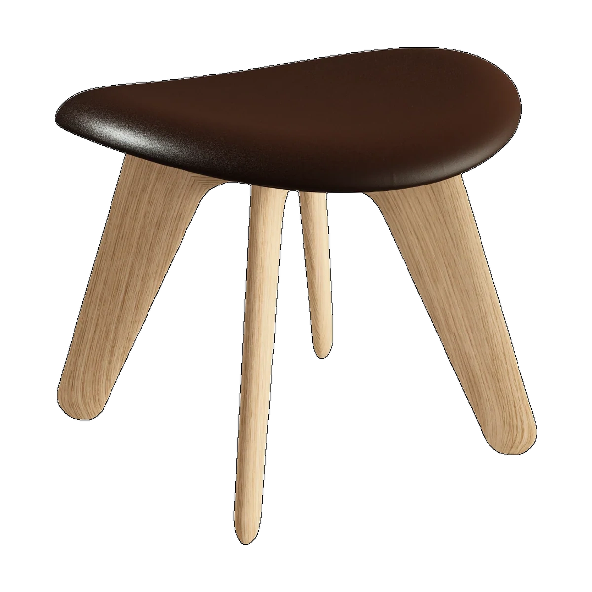 Tom Dixon Slab Ottoman in Brown Choko Leather
