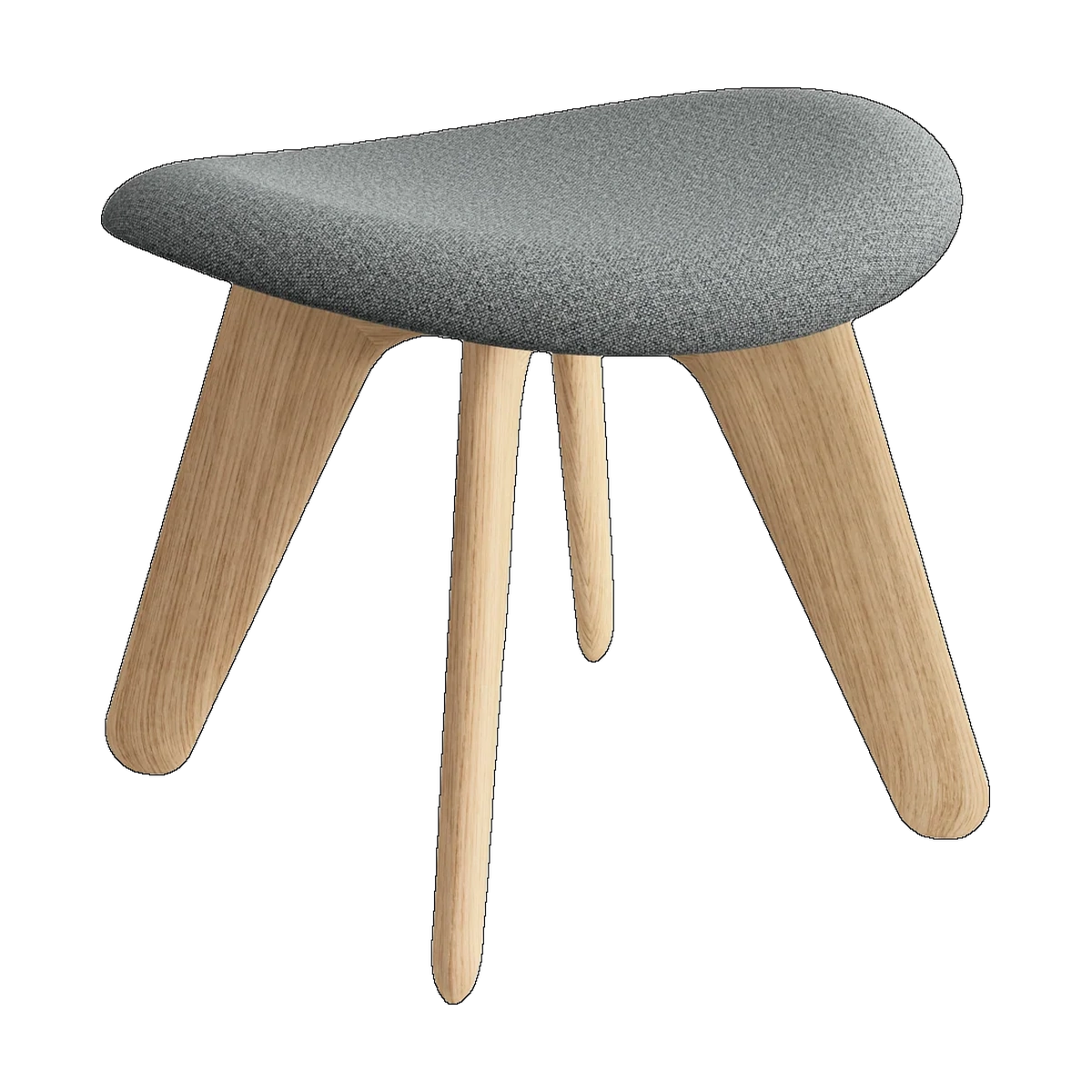 Tom Dixon Slab Ottoman in Grey Kvadrat Hallingdal 65 Wool Blend