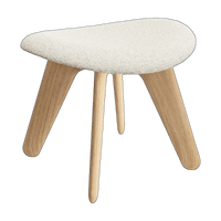Tom Dixon Slab Ottoman in Natural Kvadrat Elle Boucle