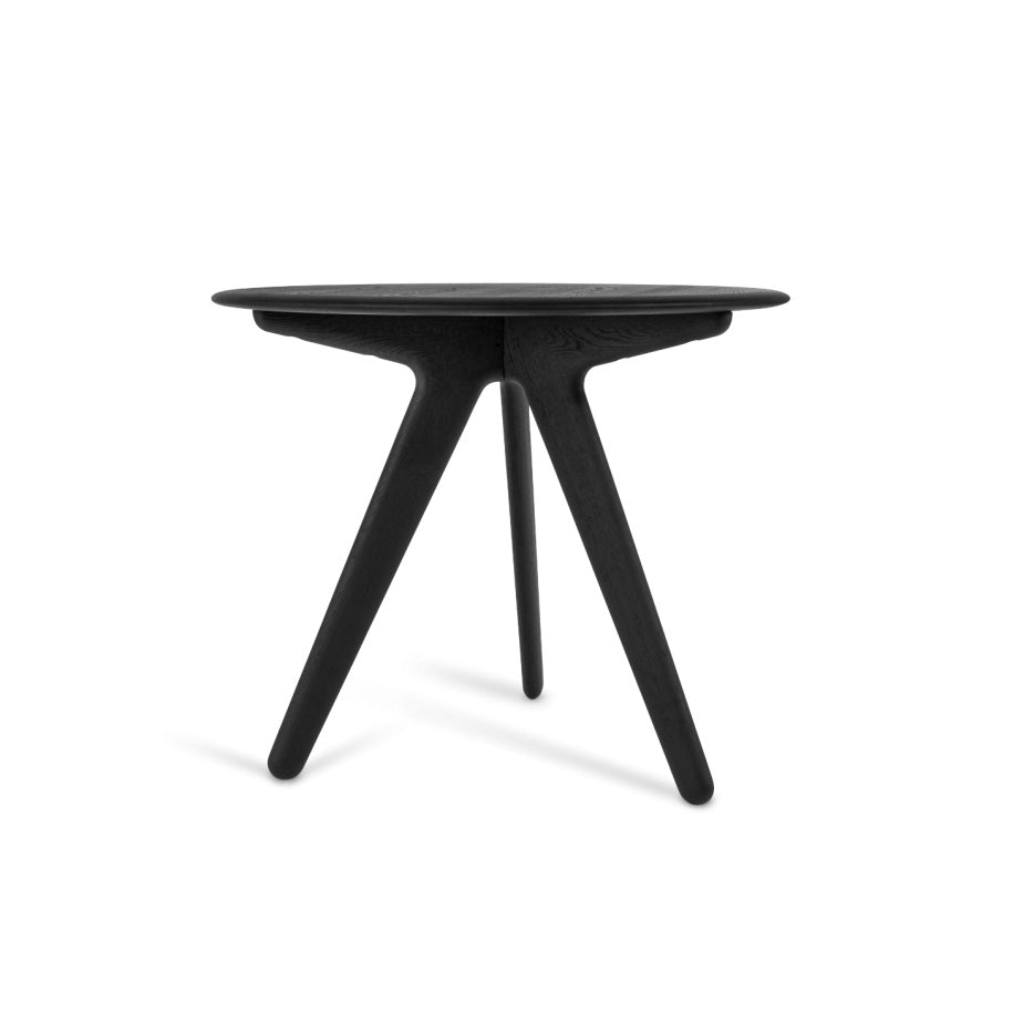 Tom Dixon Slab Small Round Table Black Brushed Oak alternate side view