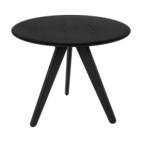 Tom Dixon Slab Small Round Table Black Brushed Oak