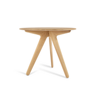 Tom Dixon Slab Small Round Table Natural Brushed Oak lifestyle image