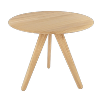 Tom Dixon Slab Small Round Table Natural Brushed Oak