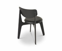 Tom Dixon Slab Upholstered Dining Chair Black Brushed Oak and Black Leather image 5