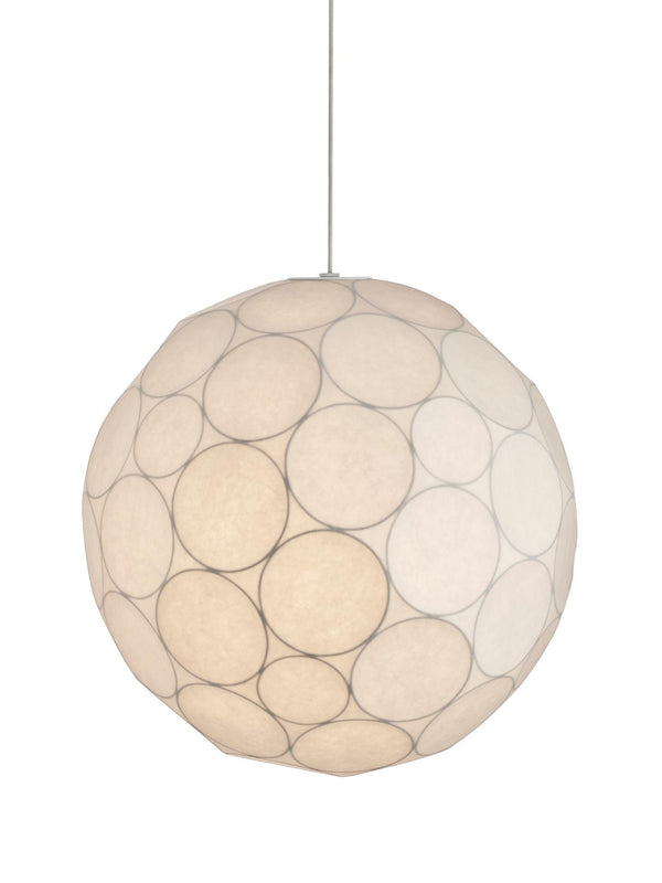 Tom Dixon Soft Large Pendant illuminated on a white background