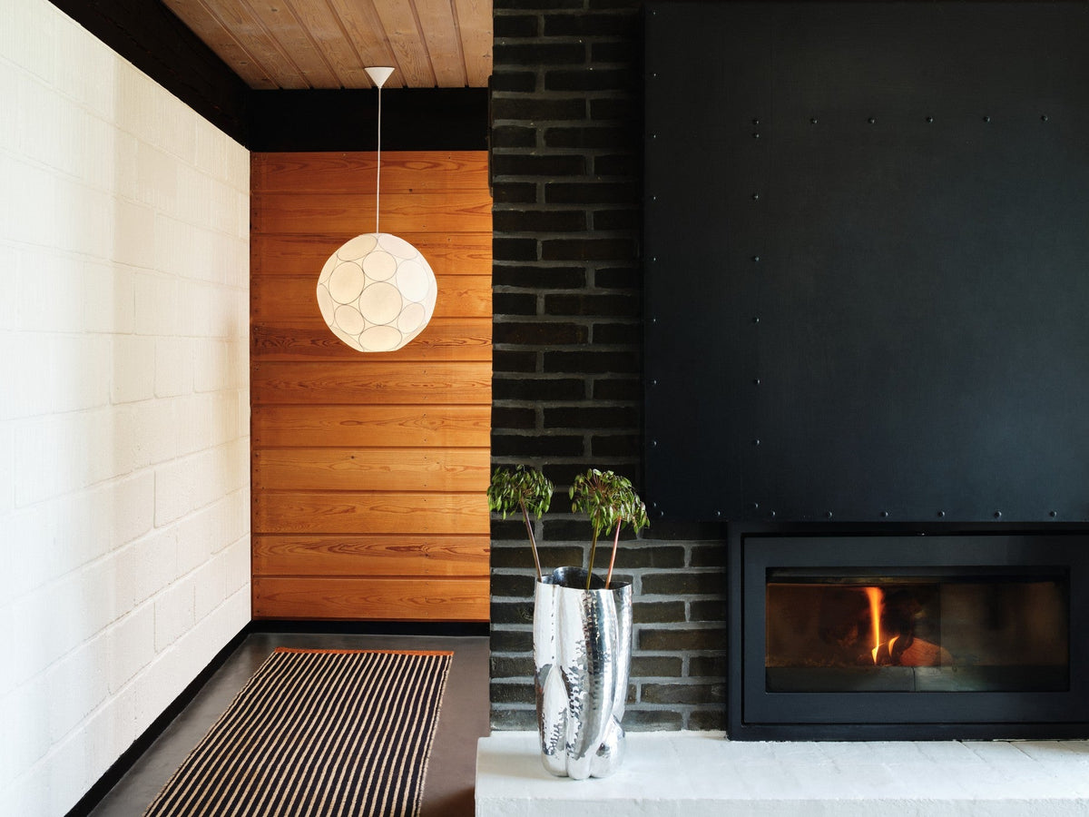 Tom Dixon Soft Medium Pendant in a modern room, illuminated